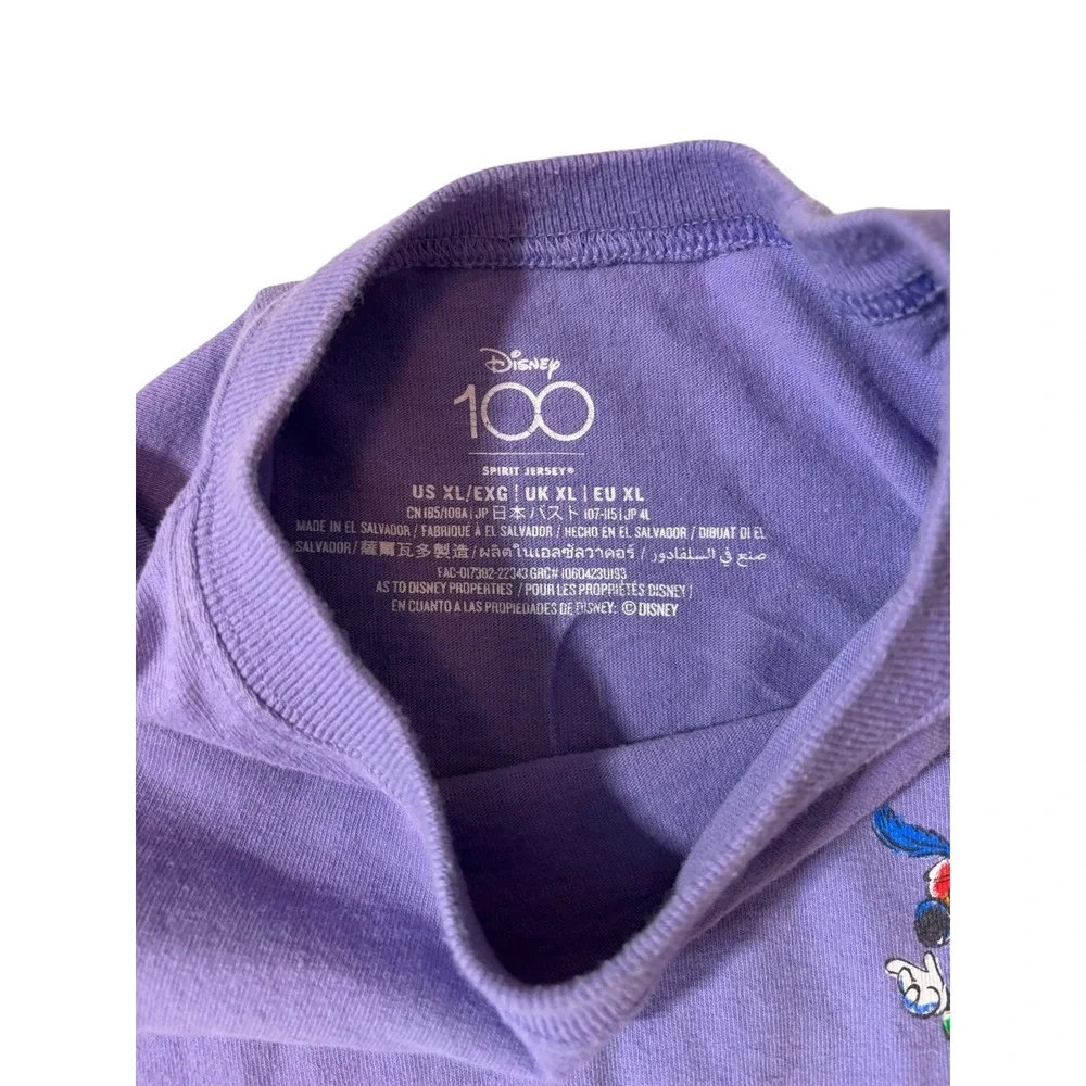 Disney 100 Years of Music‎ and Wonder Spirit Jersey Sz XL Nostalgia Collector